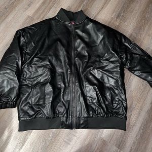 Edikted Oversized Leather Jacket
